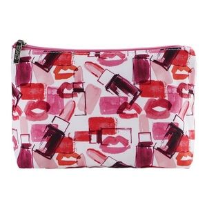 NEW Red And Pink Lipstick and Lips Makeup Bag